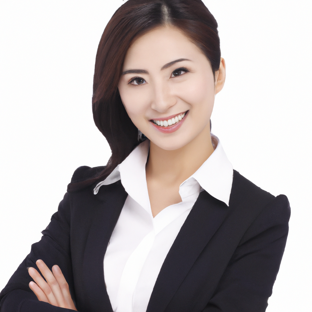 Happy business woman smiling at camera